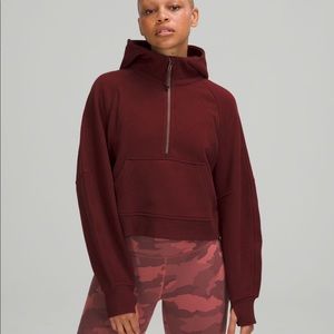 Lululemon Scuba Half Zip 1/2 Hoodie Merlot Burgundy Size XS/S